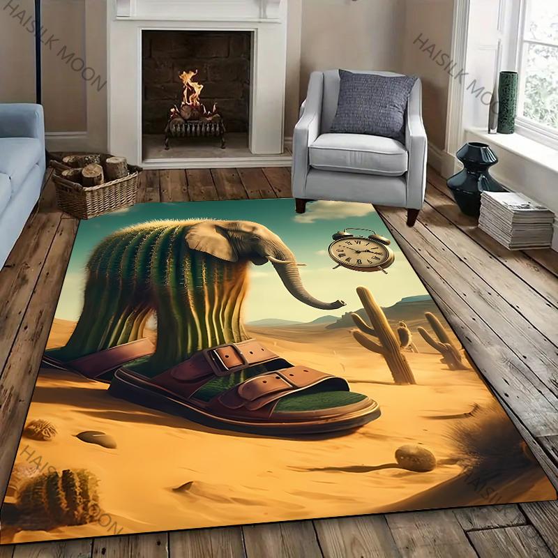 Exaggerated and Funny Creatures Italian Brainrot Theme Carpet Living Room Bedroom Bedside Bathroom Floor Mat Home Decor Rug Gift