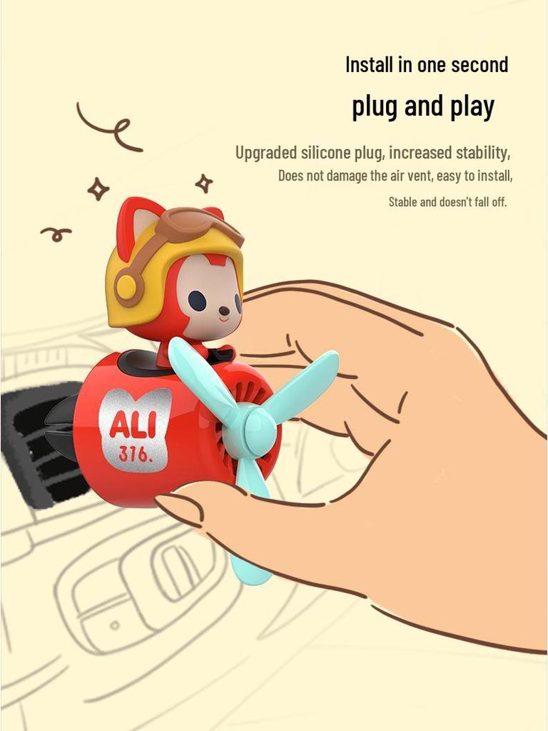 Ahri Cartoon Airplane Vent Fan Air Freshener