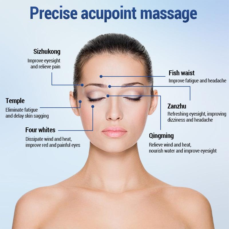 Masażer do oczu 9 trybów Terapia magnetyczna Wibrator Inteligentny instrument do masażu oczu Usuwanie Łagodzi zmęczenie Masaż gałki ocznej Pielęgnacja zdrowia
