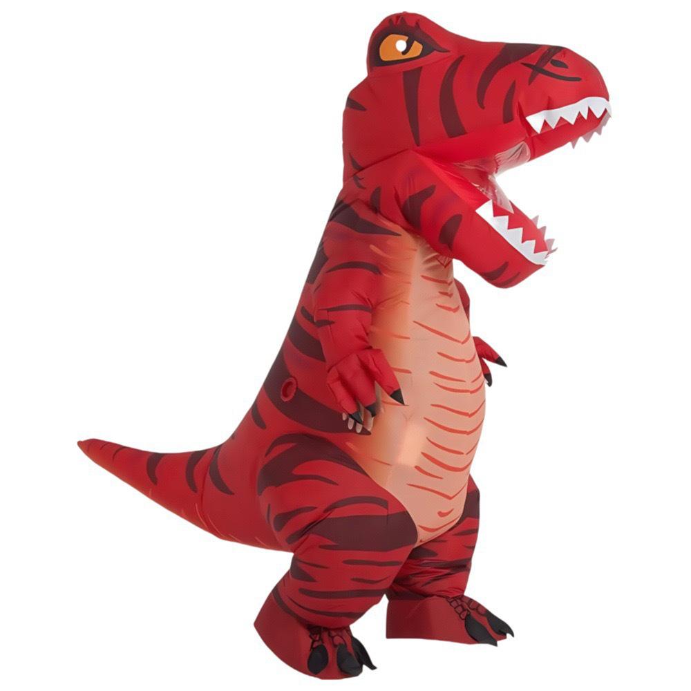 Halloween Kinder T-Rex aufblasbares Kostüm - Lustige Dinosaurier-Maskottchen für Partys