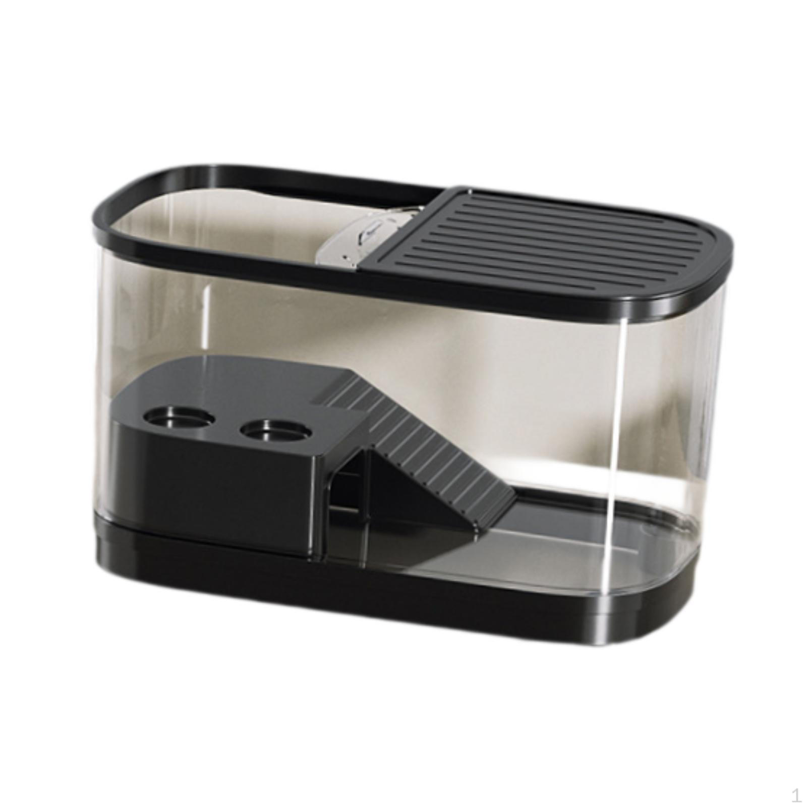 

Аквариум для черепах с зоной для баскинга и крышками Рептилии Black Large