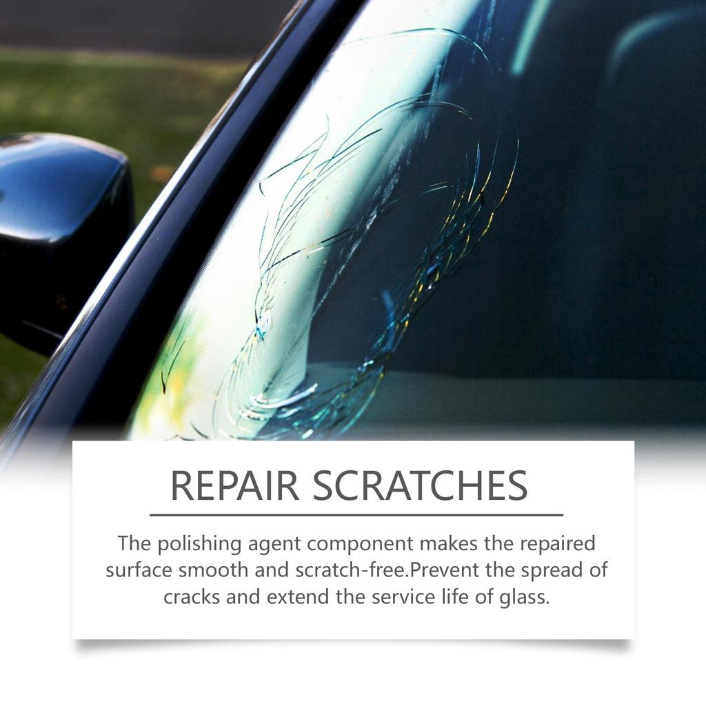 20ml Windshield Crack Repair Kit Auto Front Windshield Nano Repair Fluid Kit Quick Repair Cracks Clear Vision
