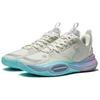 Li Ning All City 10 Youth Edition Low top Children's Basketball Shoes White Blue Purple Youth Edition Unisex ABPS009-1
