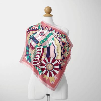 70cm*70cm Design Fashion Kerchief  Floral Foulard  Muffler Bandana Headbands Bandana Female Chiffon Head Wraps for Women