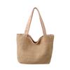 Large Capacity Straw Bag Women's Seaside Vacation Tote Bag for Commuting Shoulder Tote Bag
