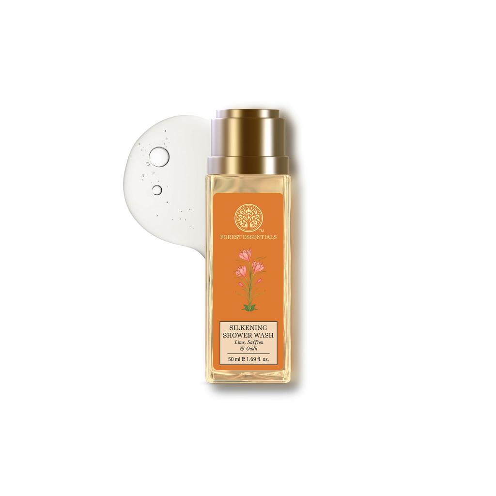 Forest Essentials Shower Wash Lime Saffron Oudh | Sulphate-Free Ayurvedic Body Wash | Softens, Scents & Hydrates Skin