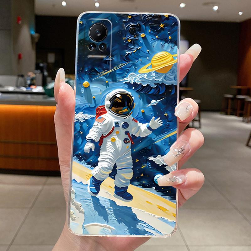 Casing For Xiaomi Mi Civi / 1S Ultra Thin Clear Transparent Aesthetic Cute Cat Astronaut Phone Case Back Protective Cover Shell