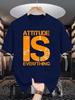 Distressed Attitude Slogan Print Unisexs Crew Neck T Shirt Motivational Letter Graphic Short Sleeve Casual Cotton Daily Tees