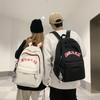 Neuer Frühlingsrucksack für Damen, Harajuku-Stil, Große Kapazität, Einfarbig, Buchstaben-Design, College-Stil, Trendiger Partner-Rucksack