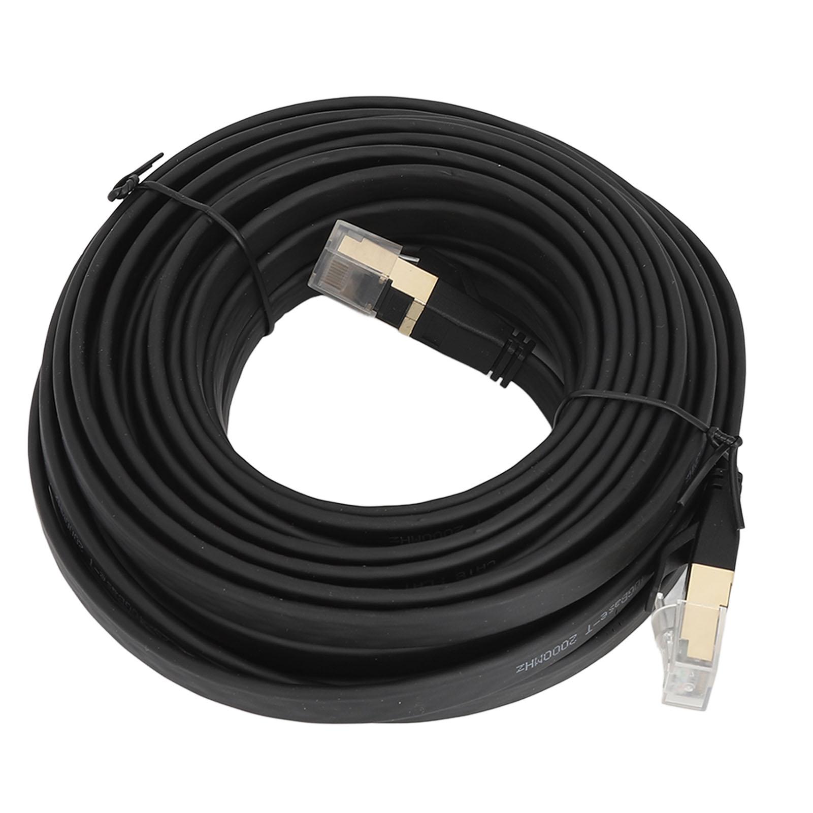 

Плоский экранированный кабель Кабель LAN Cat 8 с разъемом RJ45 Высокоскоростной сетевой кабель 40 Гбит/с, 2000 МГц, 10 м
