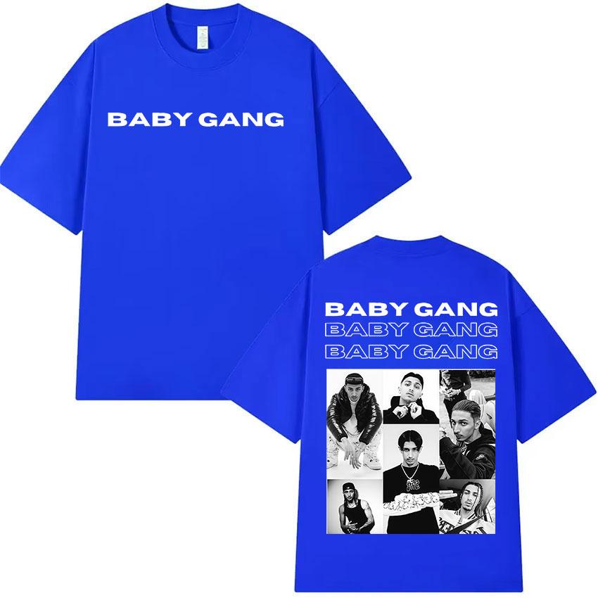 Rapper Baby Gang Album 2025 Merch T Shirt Unisexs Retro Fashion Cotton Short Sleeve Tshirts Hip Hop Oversized Tshirt Streetwear