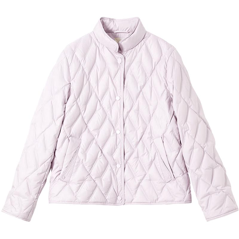 JUZUI Women's Minimalist Stand Collar Goose Down Jacket