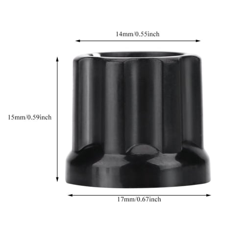 Set of 10 Adjustable Volume Control Knobs, Rotary Button Potentiometer Control Knobs with D-Shaped Shaft Caps for Electric Guitars and Basses