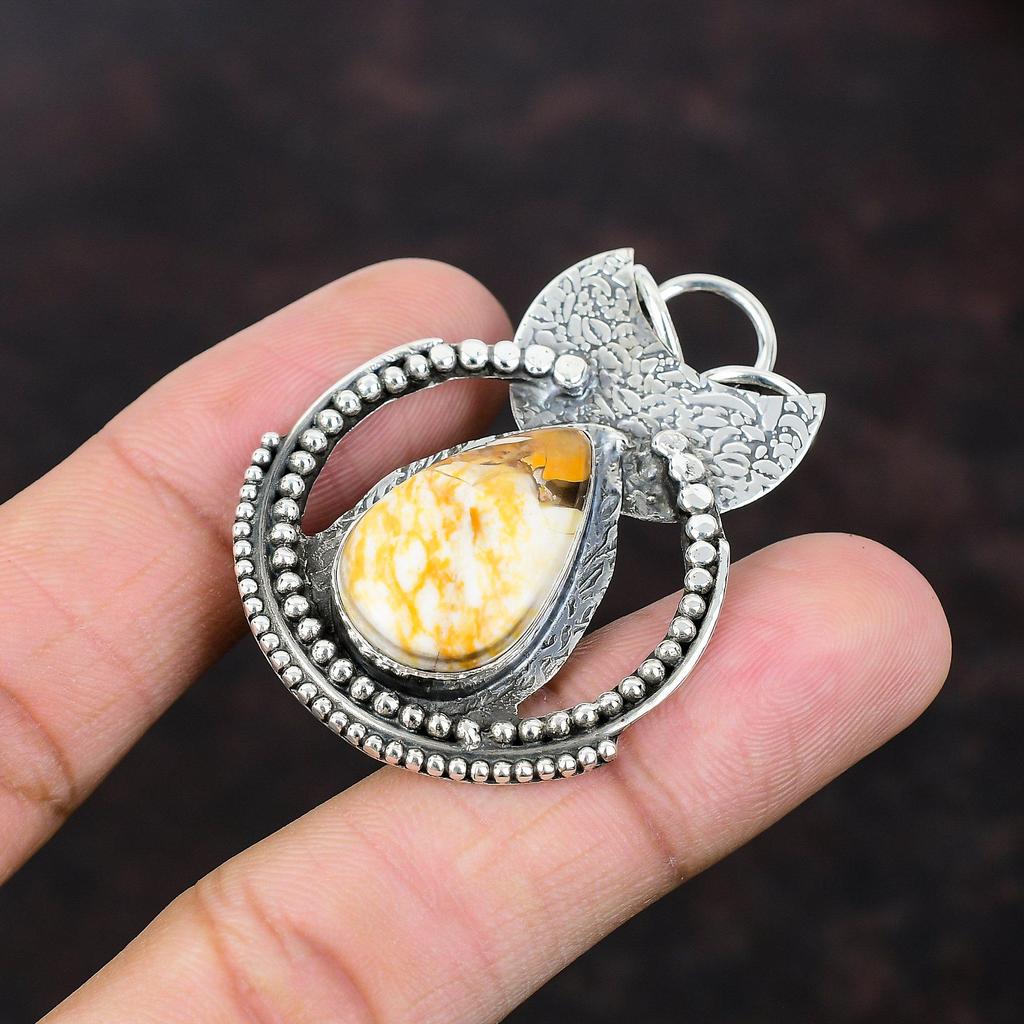 Brecciated Mookaite Pendant Unique Jewelry 925 Sterling Silver Pendant Ethnic Gemstone Jewelry Handmade Pendant Gift For Wife Decent Jewelry