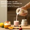 340ml Portable Blender Rechargeable Juicing Cup with Sharp Blades Large Capacity Food Grade Wireless Electric Mini Juicer