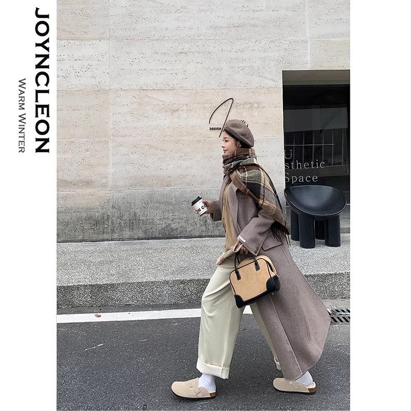 [Yushilai] Boken Shoes Women's 2025 Autumn and Winter New Mao Mao Slippers One Pedal, Fleece Thick-soled Large Size Half Tow