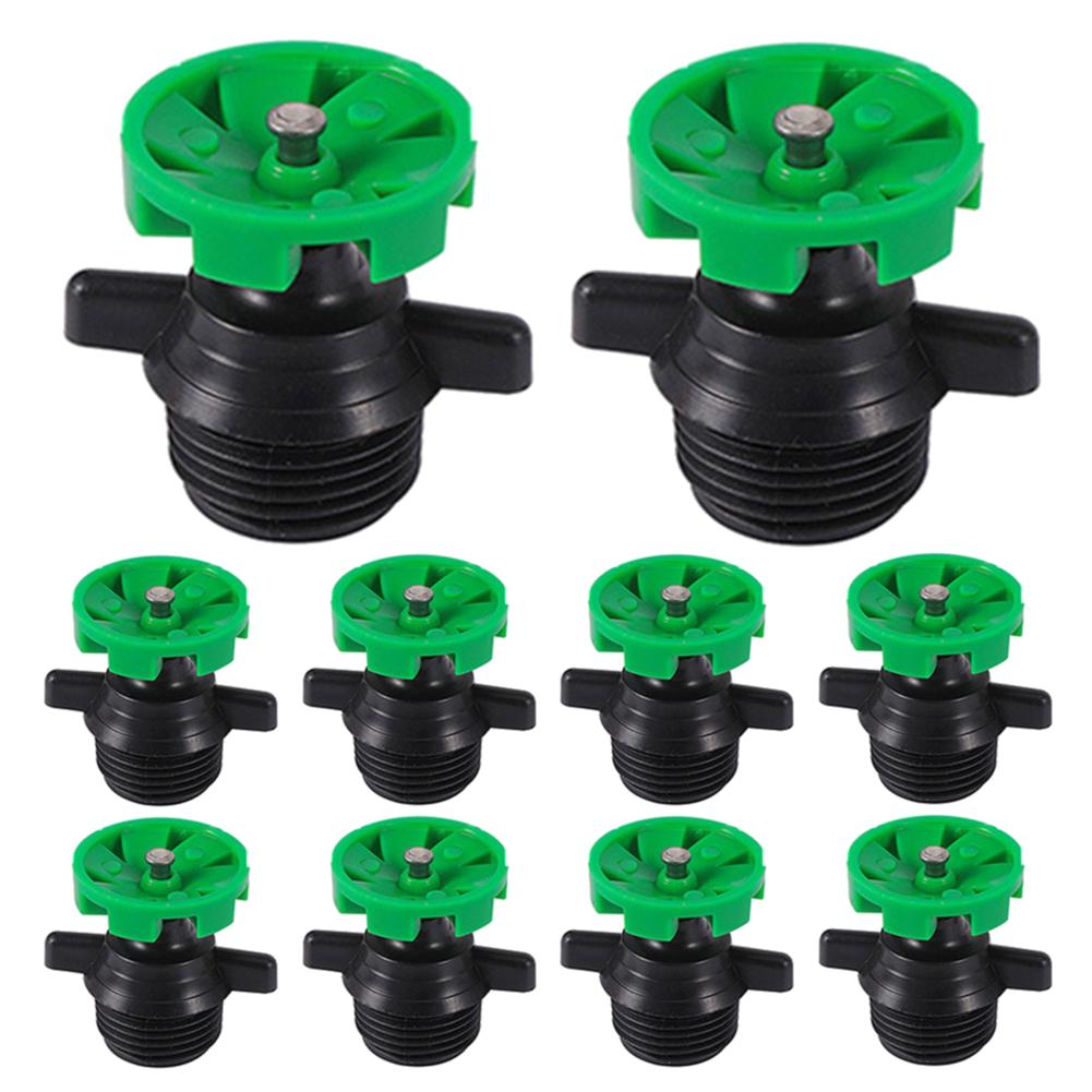 50/10pcs 360 ° Rotating Irrigation Nozzle 1/2 Inch Male Thread Watering Sprinkler Automatic Drip Irrigation Drippers For Garden