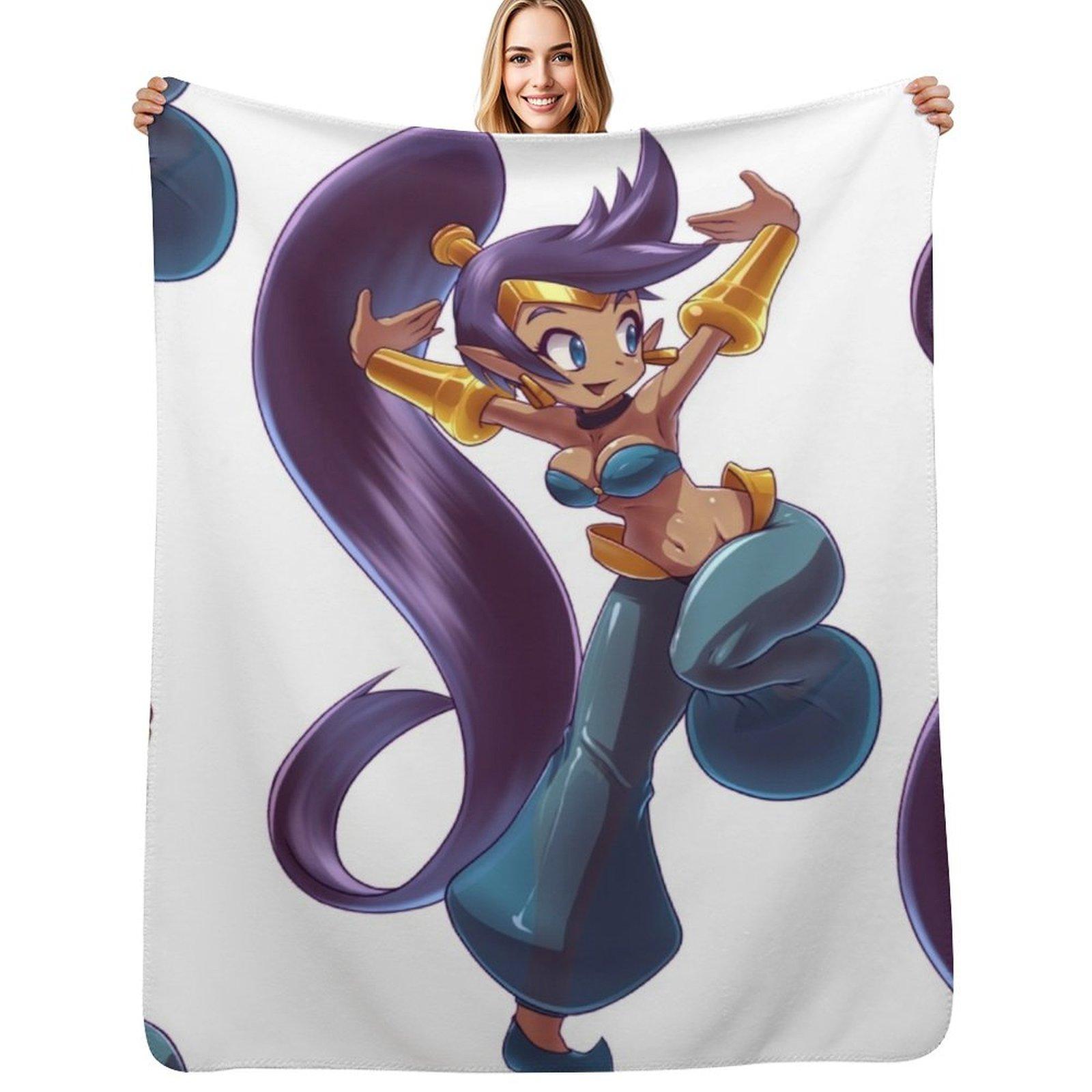 Shantae dancer - blue Throw Blanket Soft Plush Blanket as Housewarming Gift Size: 75*100cm, Weight: 230 GSM