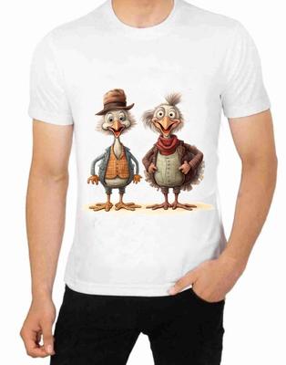 Dodo Birds Fun Characters T-Shirt for Men Apparel Short Sleeve Clothing