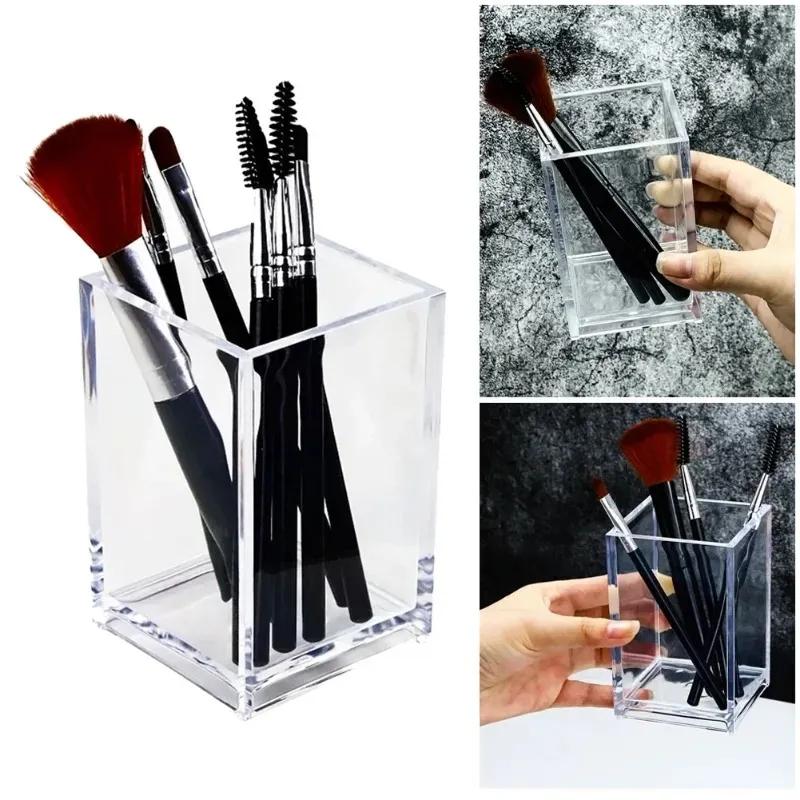 Make-up-Organizer Kunststoff Make-up-Pinselhalter mit Aufbewahrung Acryl für Kosmetikhalter Schreibtisch Kosmetikaufbewahrungsbehälter