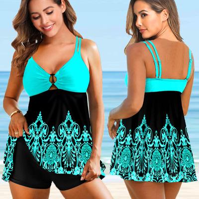 Damen Zweiteiler Print Tankini 2026 Sexy Bikini Badekleid Set Badeanzug Badebekleidung Badeanzug Große Größen Große Größen Strandbekleidung