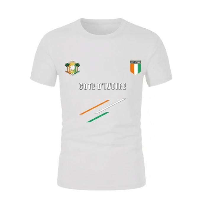 Ensemble de Foot - NPZ - Style Côte d'Ivoire - Maillot blanc - Short noir - Respirant