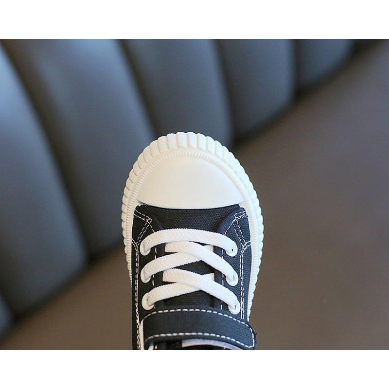 Children's Canvas Shoes - New Spring/Autumn High-Top Casual Shoes for Boys, Slip-Resistant Skate Shoes for Girls, Soft-Soled Shoes for Toddlers