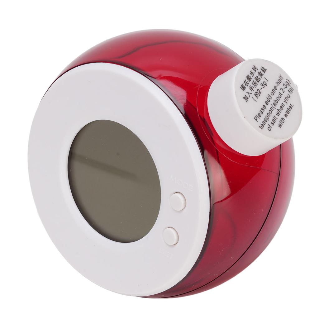 Water Powered LED Digital Alarm Clock Quiet Water Energy Clock for Nightstand Bedroom Type 3