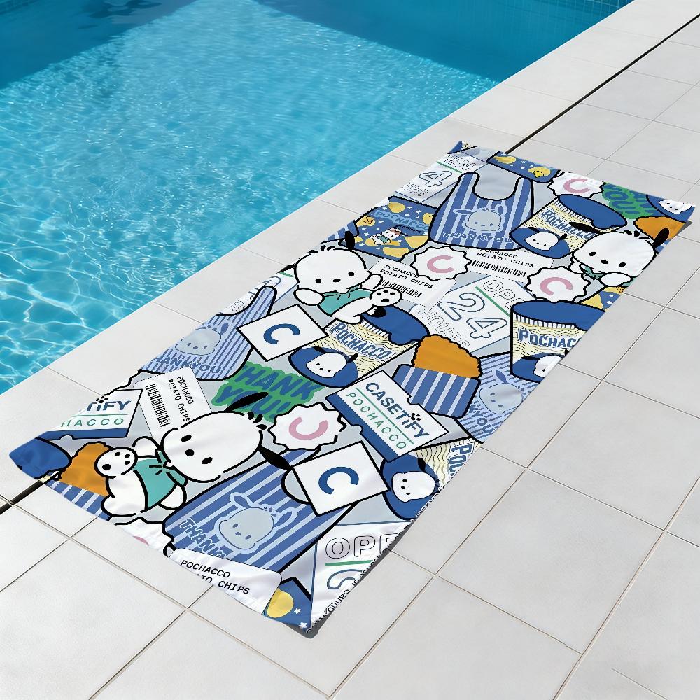 P-Pochacco-O CUTE Towel Beach Quick Dry Soft Pool Towels Gift for Travel Gym Shower Camping sports