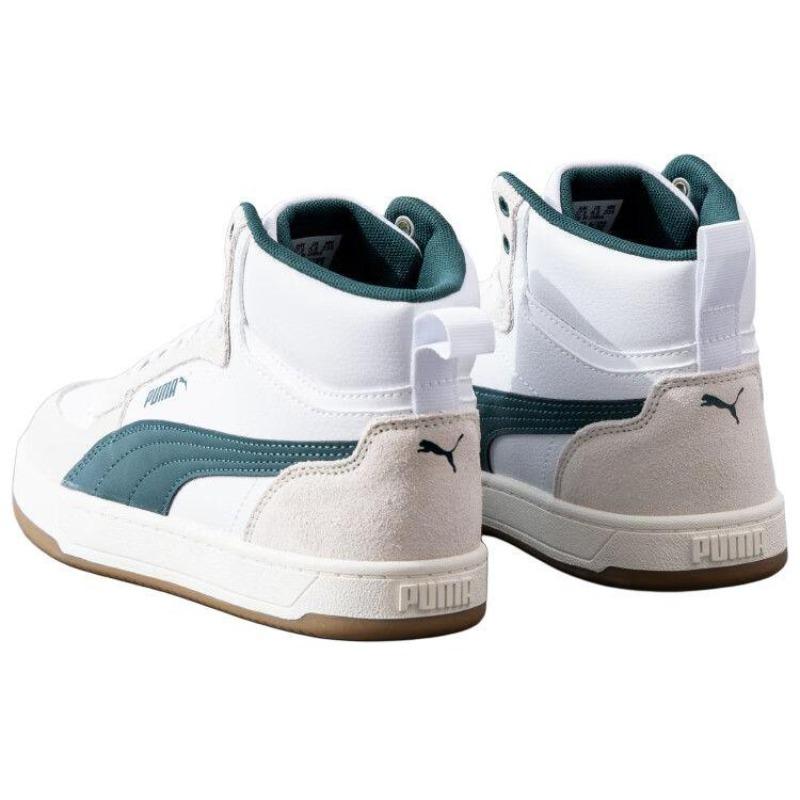 PUMA Caven 2.0 Mid Retro Unisex Stylish Versatile Thin Sole Mid Cut Casual Skate Shoes White Beige Green 402242-03