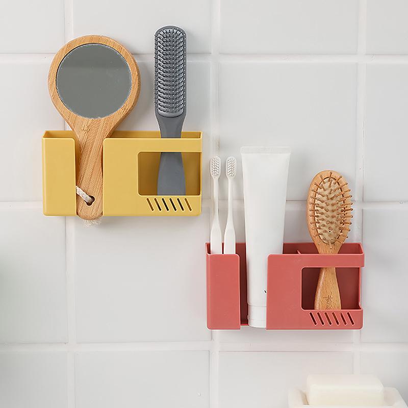 Wall-Mounted Mobile Phone Remote Control Storage Box Multifunctional Punch-Free Storage Rack Wall Hanging Storage Holder