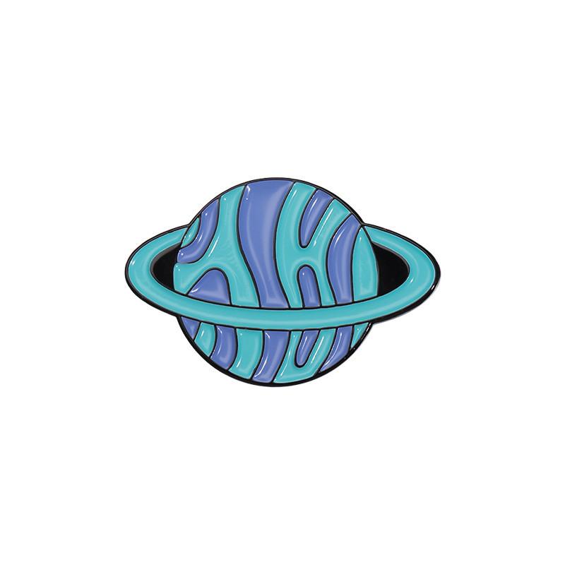 Stylish Cartoon Brooch Pin In Alloy With Fun Space Elements For Fashionable Accessorizing