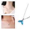VENTFILLE Silver Color Necklace for Women Girl Gift Blue Sea Whale Mermaid Tail Jewelry Dropship Wholesale