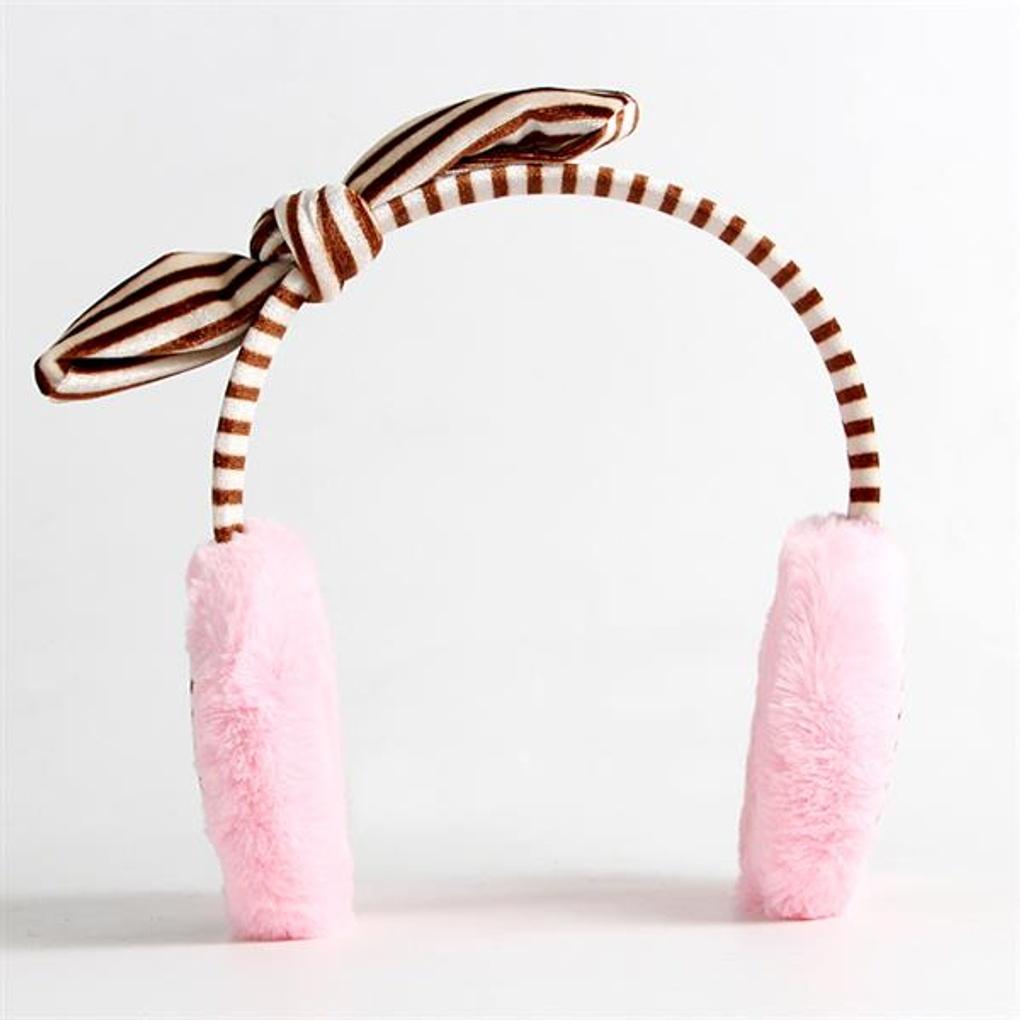 Pink Headband and Fur Earmuffs/winter Fashion Item, Earmuffs for Warmth