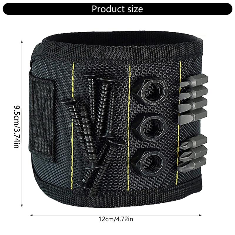 Magnetický náramek se silnými magnety Drží šrouby Vrtáky Podpora zápěstí Gadget Držáky nástrojů pro elektrikáře Pásky