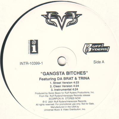 12palcová deska EVE - Gangsta Bitches / Scream Double R INTR103991 Interscope Reco 2001 US Rap & Hip-Hop/R&B Použitá