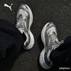 Puma VELOPHASIS Y2K Metallic Silver Platform Sneakers
