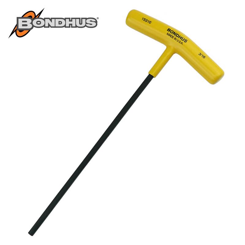 BONDHUS T-Handle Hex Wrench 3/16 inch x 9 inch