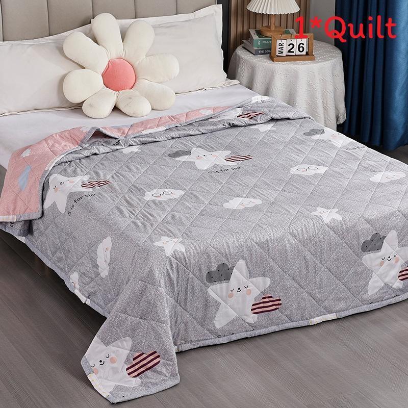 Summer Plant Animal Pattern Prints Duvet Quilt Bedding For Student Washable Room