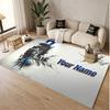 Custom Rug Cristiano Ronaldo Pattern Print Name Text Soft Non‑Slip Floor Carpet for Home Indoor Decoration