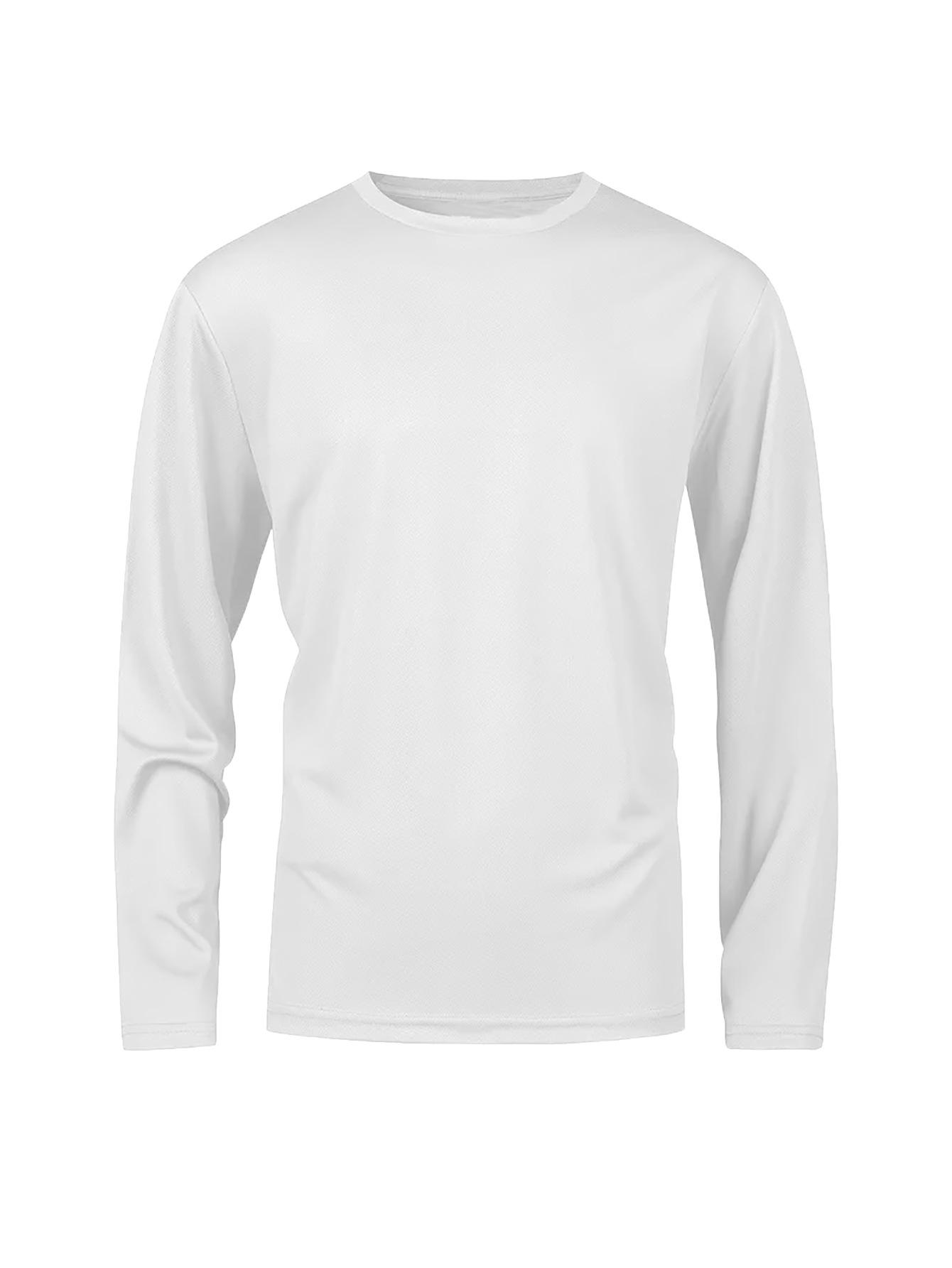 

Мужская трансграничная быстросохнущая сетчатая футболка с длинным рукавом: Дышащий, Влагоотводящий, Легкий, Удобный. Small