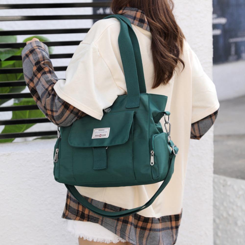 Large Capacity Multiple Zip Pockets Shoulder Bag Waterproof Crossbody Mommy Bag  Elderly