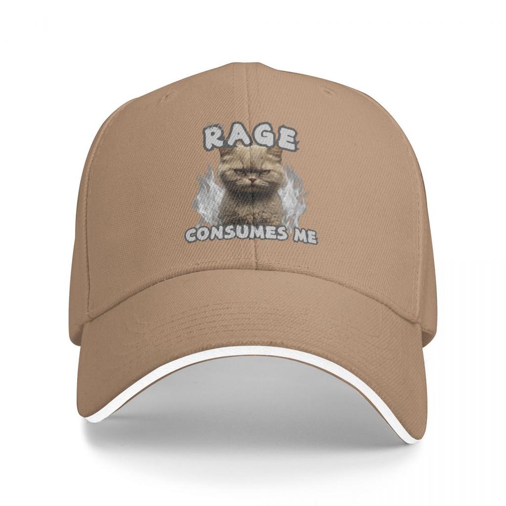 Baseball Caps Rage Consumes Me Absurd Cat Meme Funny Casquette FeUnisex Unisex Outdoor Spring Hats