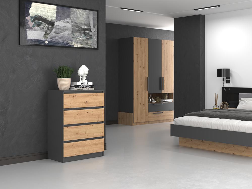 Malwa M4 70 Chest Of Drawers - Anthracite / Artisan