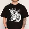 Furry Cat Rider Tshirt 100 Cotton Motocycle ONeck T Shirt Short Sleeve Casual Mens Tshirt Top Tees