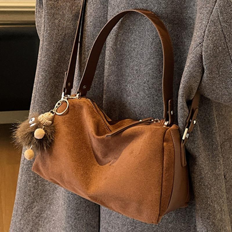 Niche retro suede pillow bag women's autumn new women's handbag shoulder bag