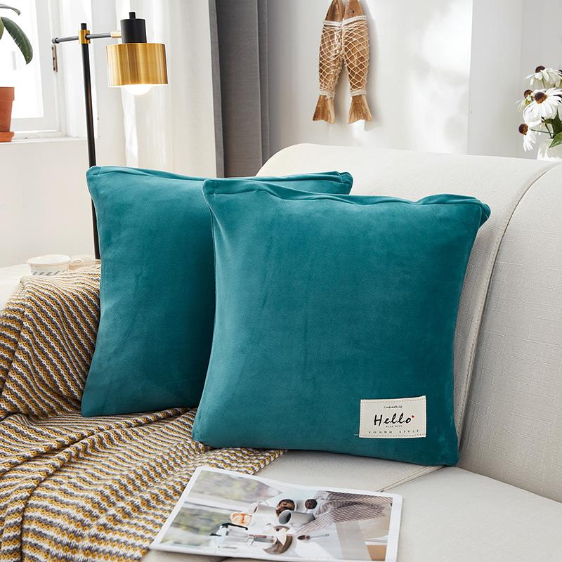 

Наволочка из бархата цвета олида, наволочка цвета конфет, наволочка для дивана, офисный декор для вечеринки, наволочка для дивана, домашний декор 1 шт. 45*45cm озеро синий