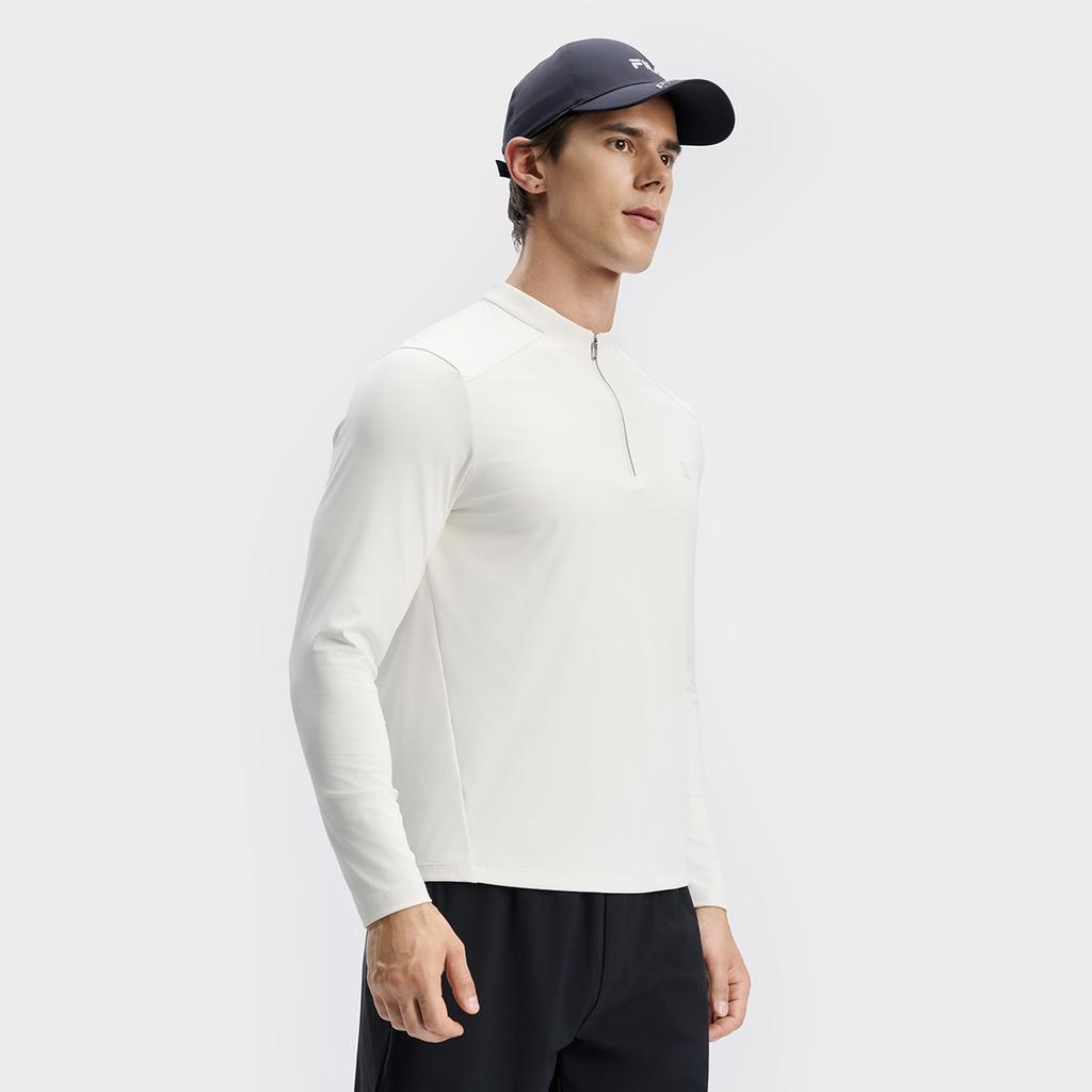 New FILA T Shirts Men's Mist White A11M431201FWT