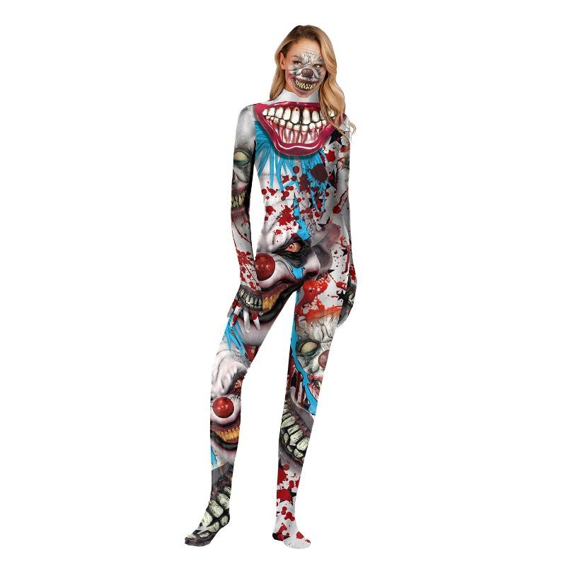 Halloween Costumes Zombie Skull Rack Cosplay Costumes Symbiotic One-Piece Adult