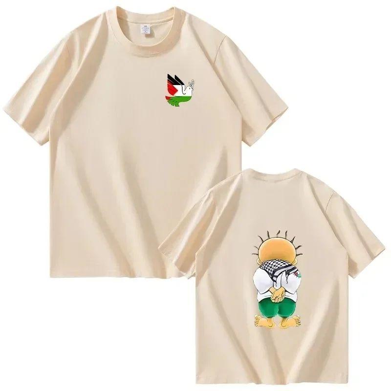 Handala T-skjorte Menn Mote Sommer Bomull Kort Ermet T-skjorte Kvinner Kul Casual Harajuku Hip Hop Streetwear Tee Topper Camiseta